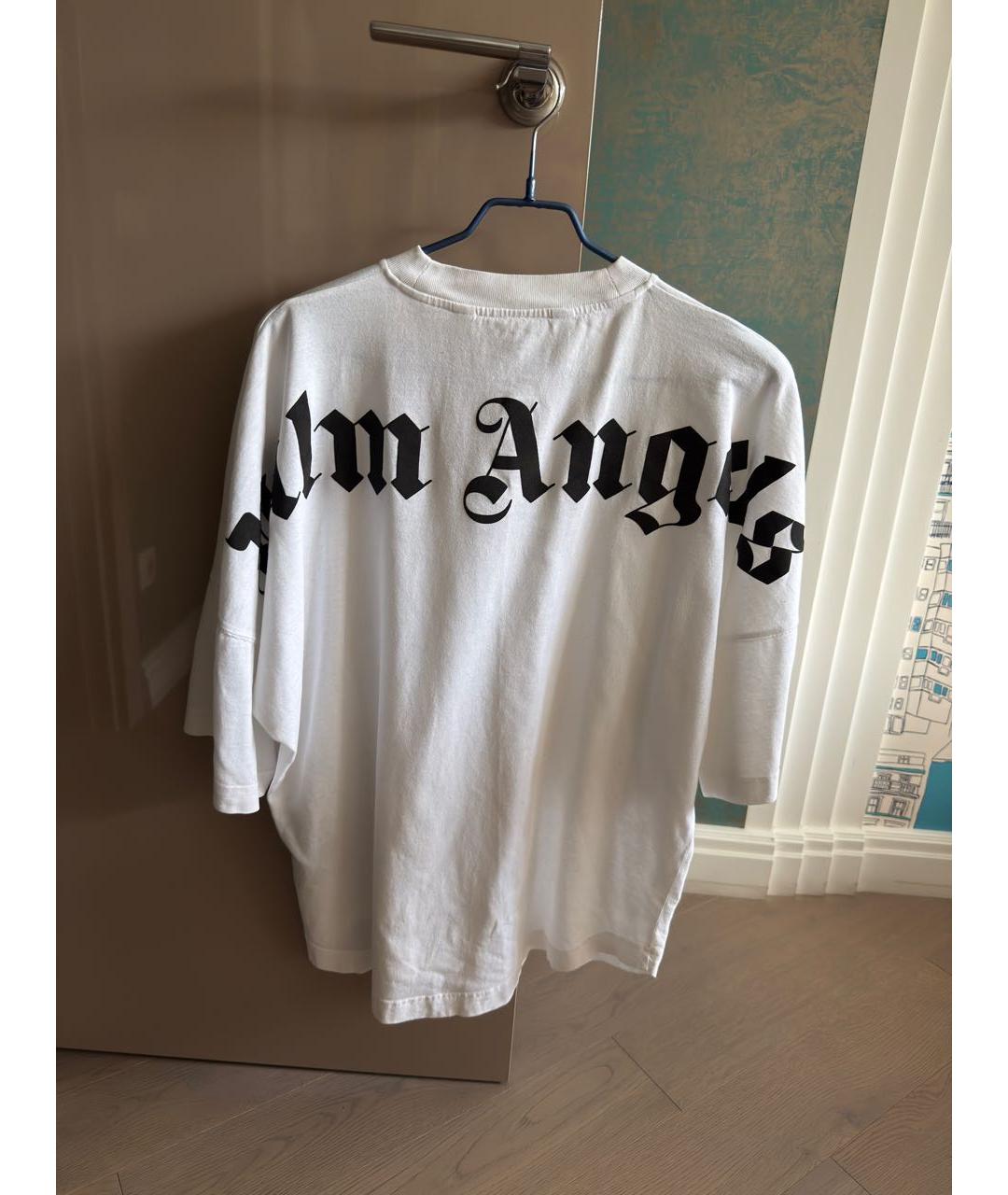 PALM ANGELS Белая хлопковая футболка, фото 2