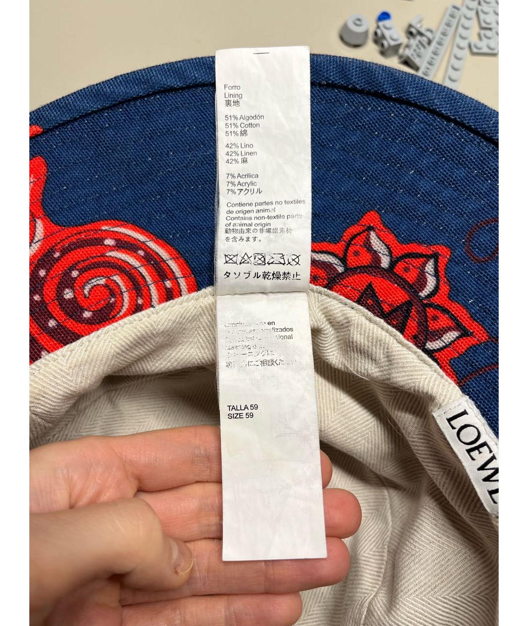 LOEWE Синяя хлопковая панама, фото 4