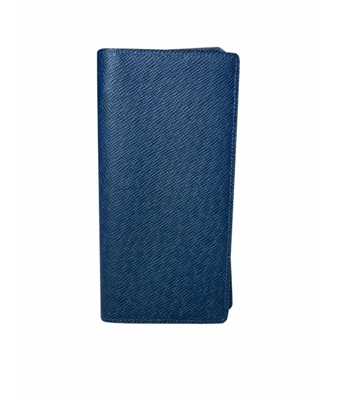 LOUIS VUITTON Темно-синий кожаный кошелек, фото 1