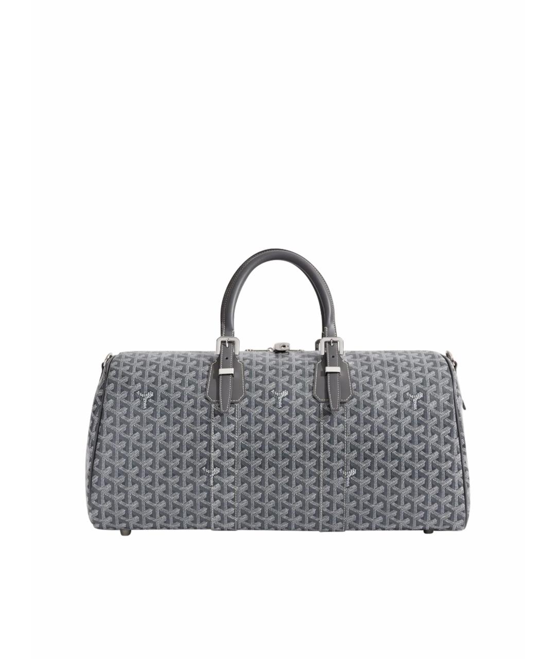GOYARD Серая кожаная дорожная/спортивная сумка, фото 1