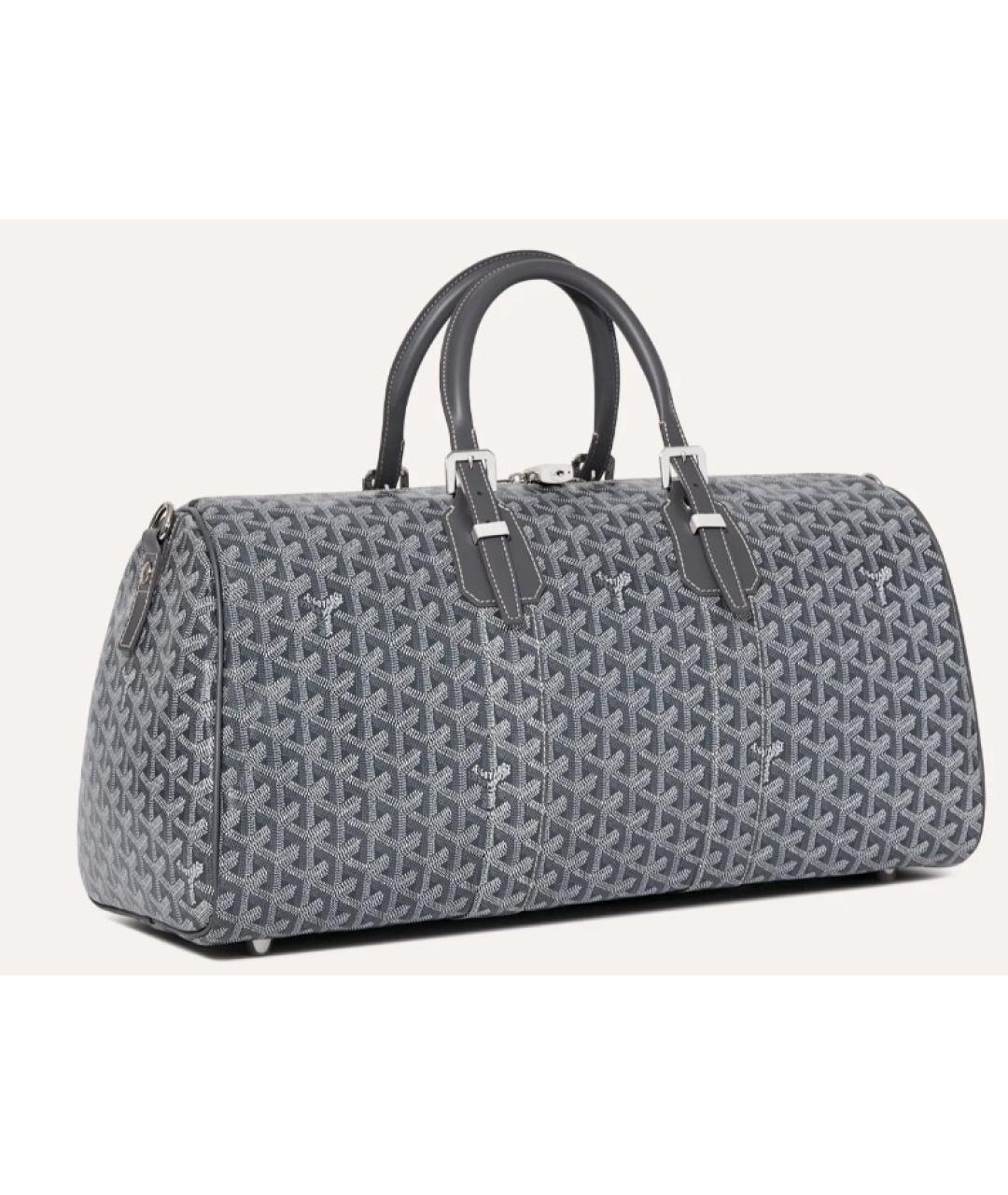 GOYARD Серая кожаная дорожная/спортивная сумка, фото 2