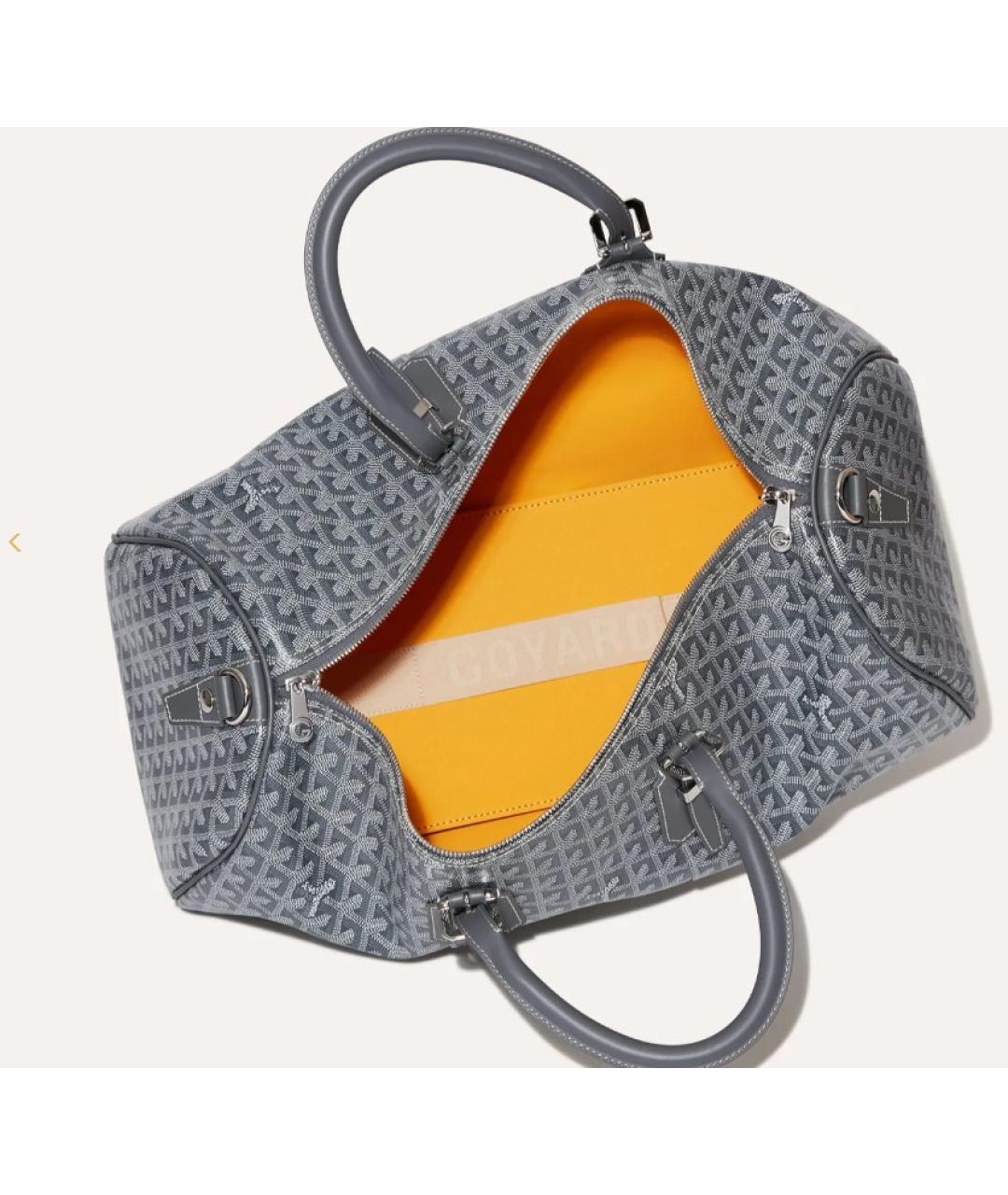 GOYARD Серая кожаная дорожная/спортивная сумка, фото 3