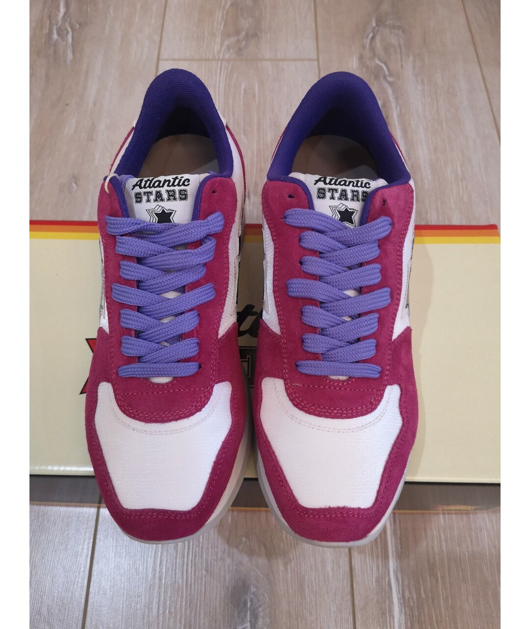 ATLANTIC STARS Фуксия кожаные кроссовки, фото 2