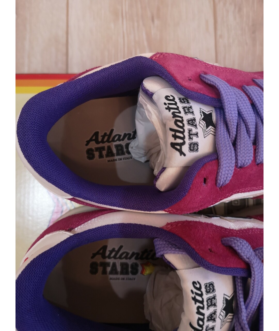 ATLANTIC STARS Фуксия кожаные кроссовки, фото 3