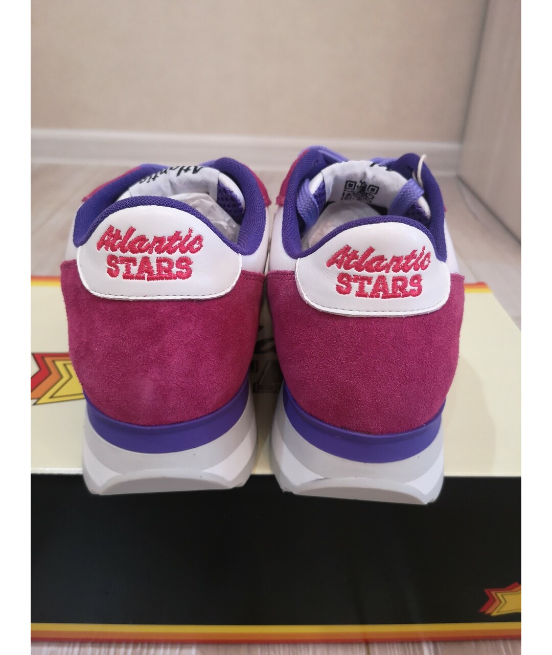 ATLANTIC STARS Фуксия кожаные кроссовки, фото 4