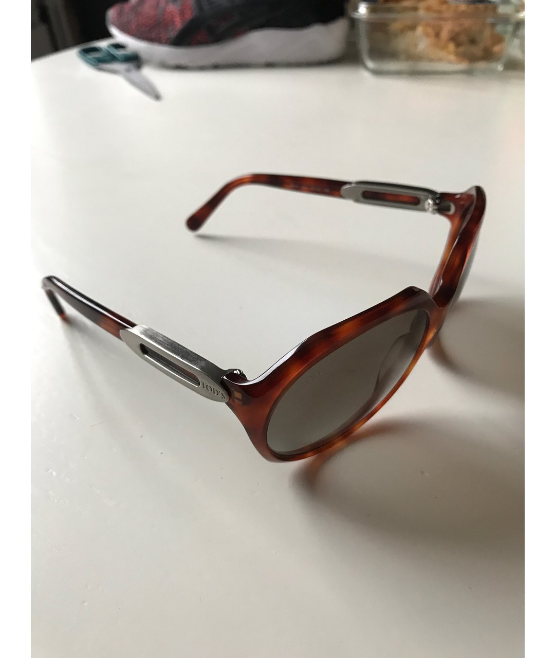 TOD'S Коричневые пластиковые солнцезащитные очки, фото 2