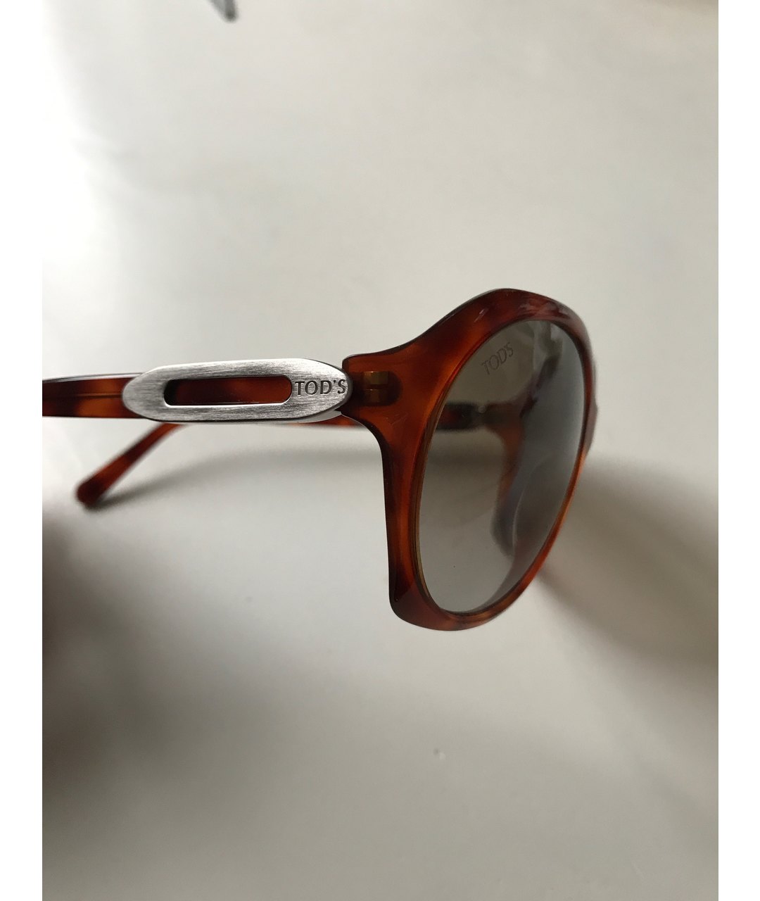 TOD'S Коричневые пластиковые солнцезащитные очки, фото 3