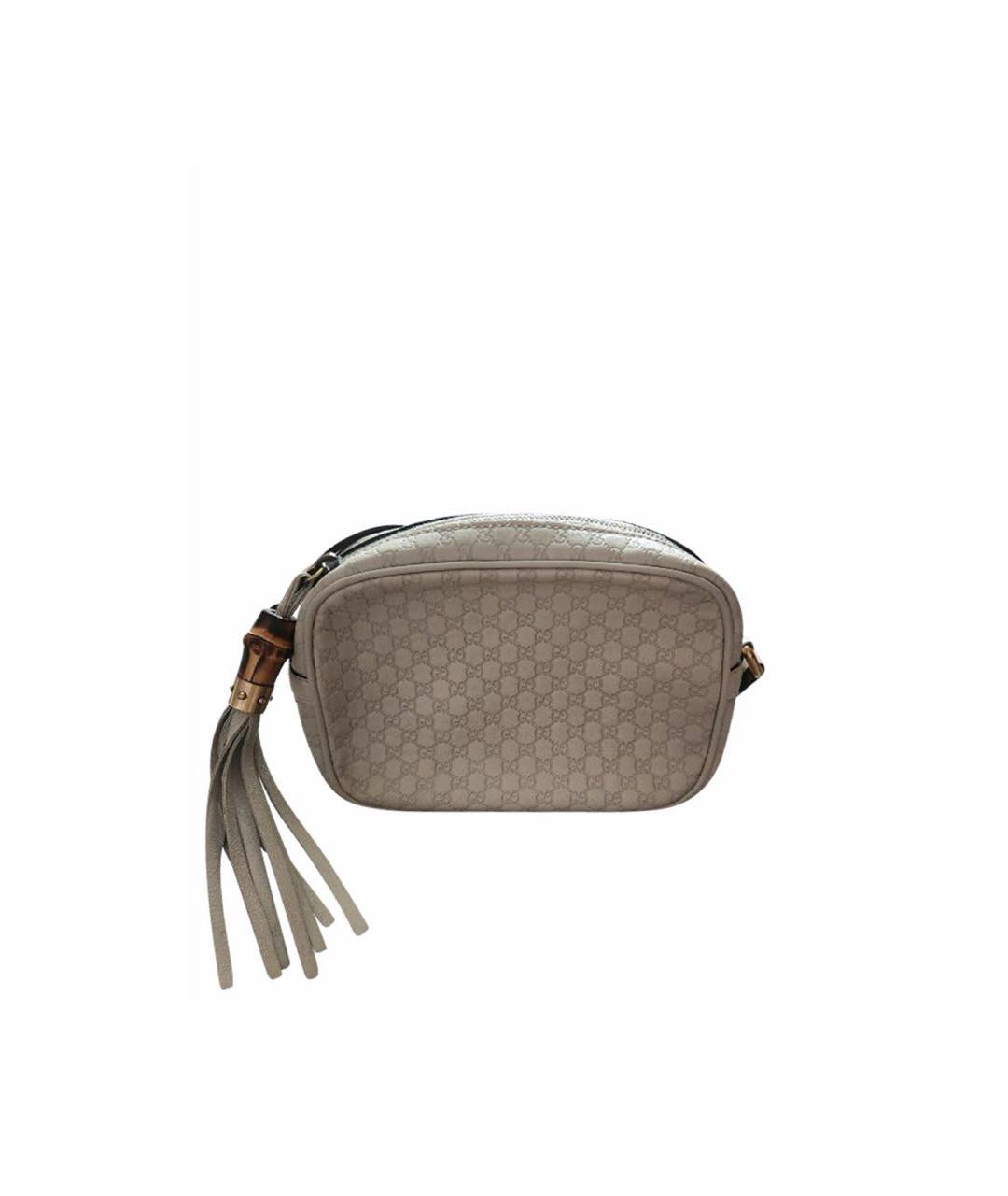 GUCCI Белая кожаная сумка через плечо, фото 1