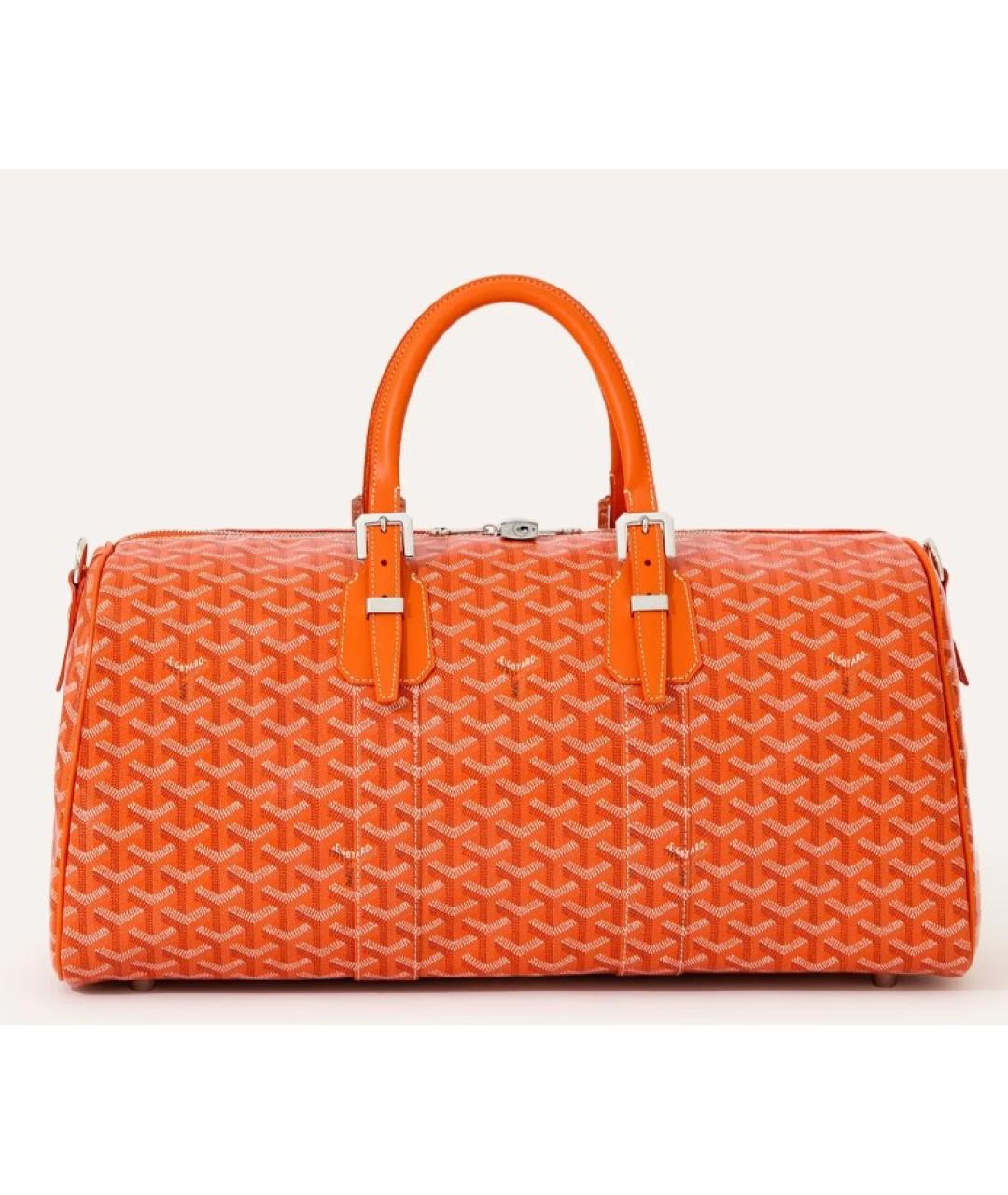 GOYARD Оранжевая кожаная дорожная/спортивная сумка, фото 2