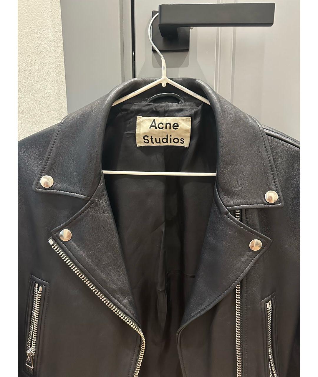 ACNE STUDIOS Черная кожаная куртка, фото 4