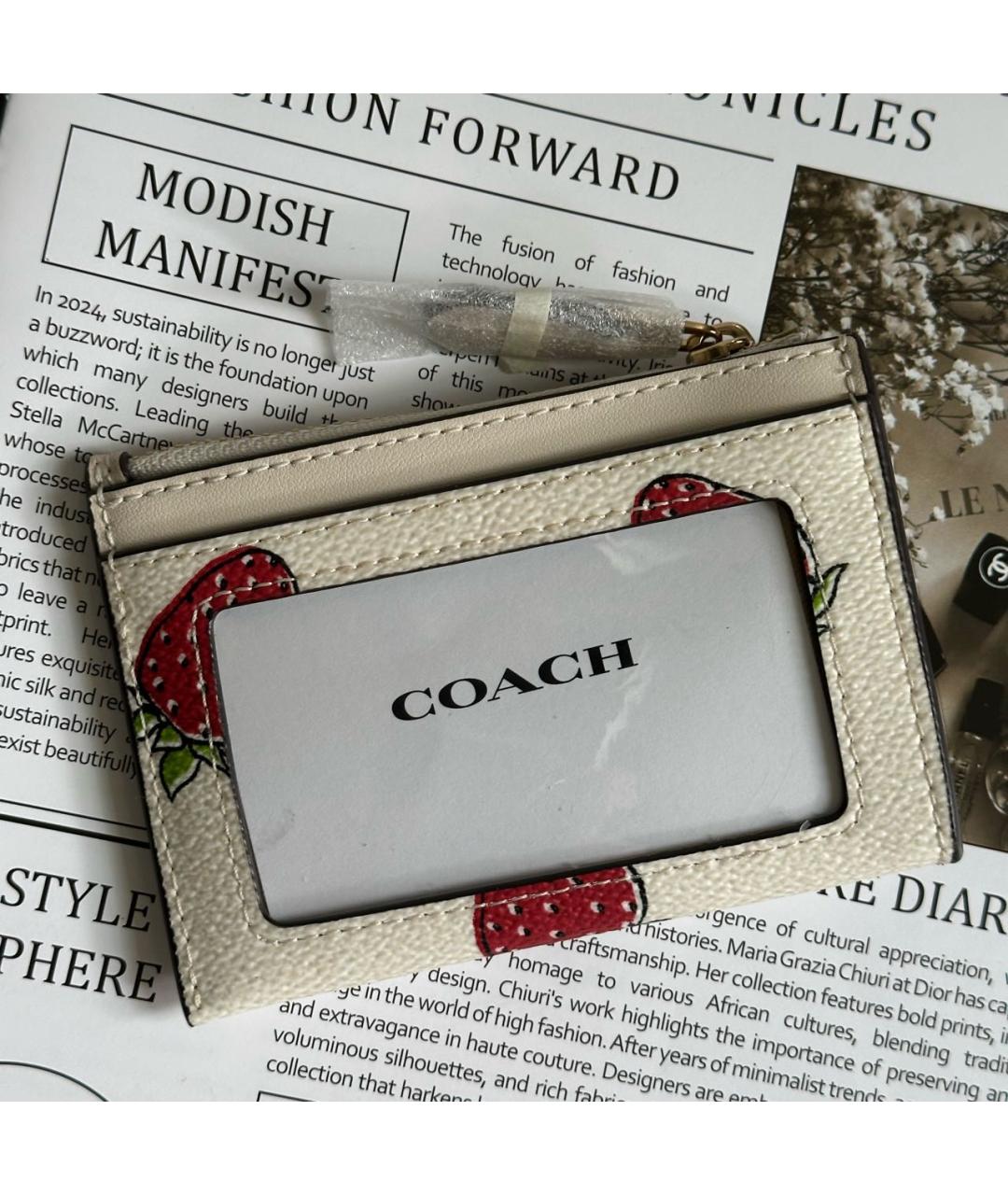 COACH Белый кардхолдер, фото 3