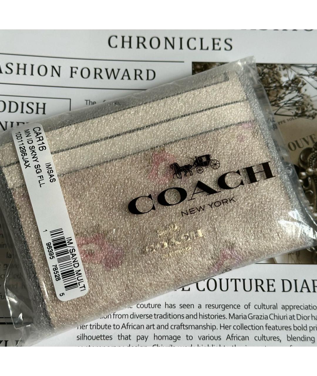 COACH Бежевый кардхолдер, фото 6