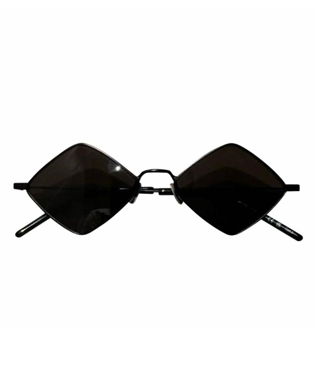 SAINT LAURENT Черные металлические солнцезащитные очки, фото 1