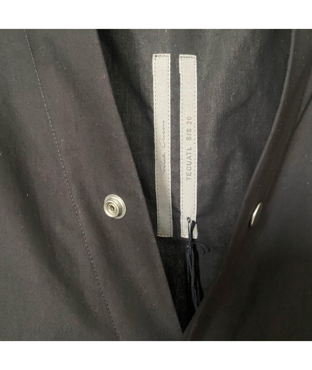 RICK OWENS Черное хлопковое повседневное платье, фото 3