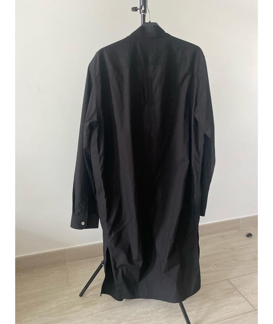 RICK OWENS Черное хлопковое повседневное платье, фото 2