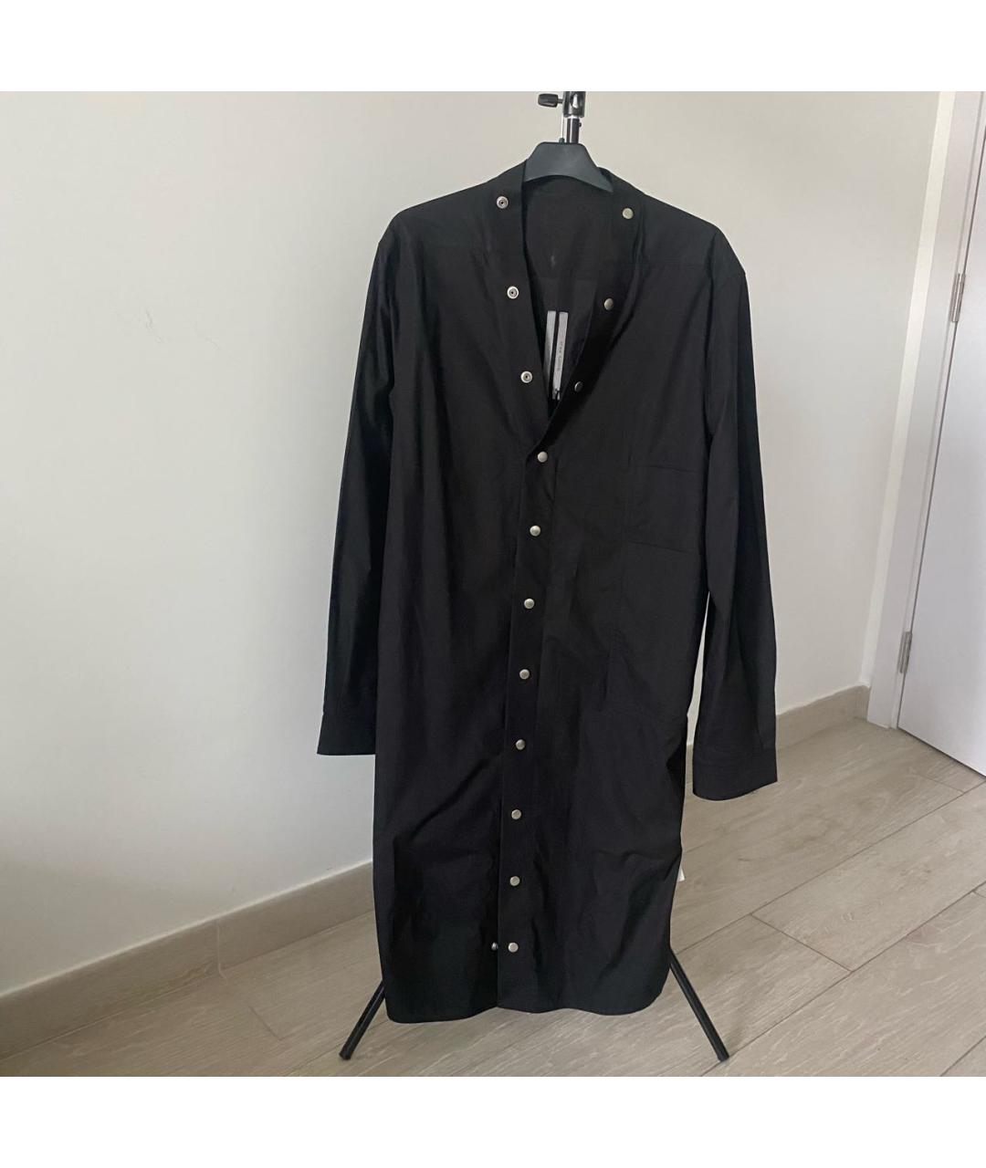 RICK OWENS Черное хлопковое повседневное платье, фото 4