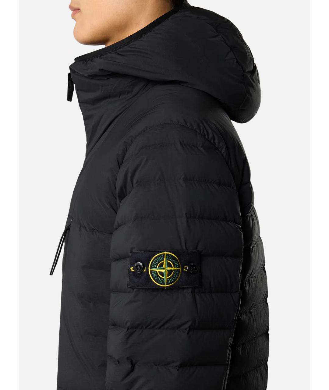 STONE ISLAND Черная синтетическая куртка, фото 4