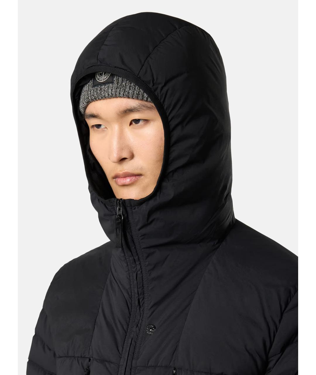 STONE ISLAND Черная синтетическая куртка, фото 5