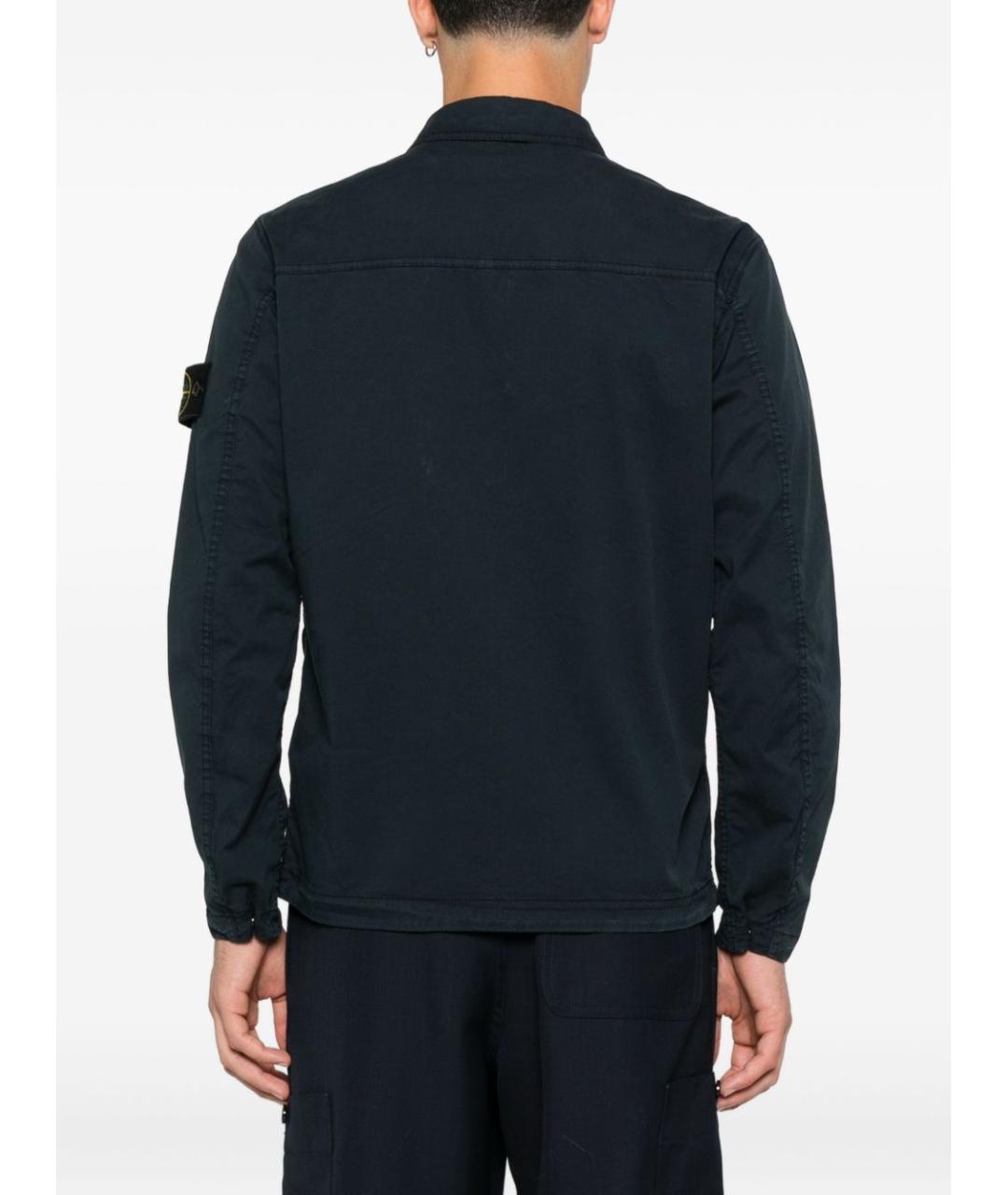 STONE ISLAND Синяя хлопко-эластановая куртка, фото 4