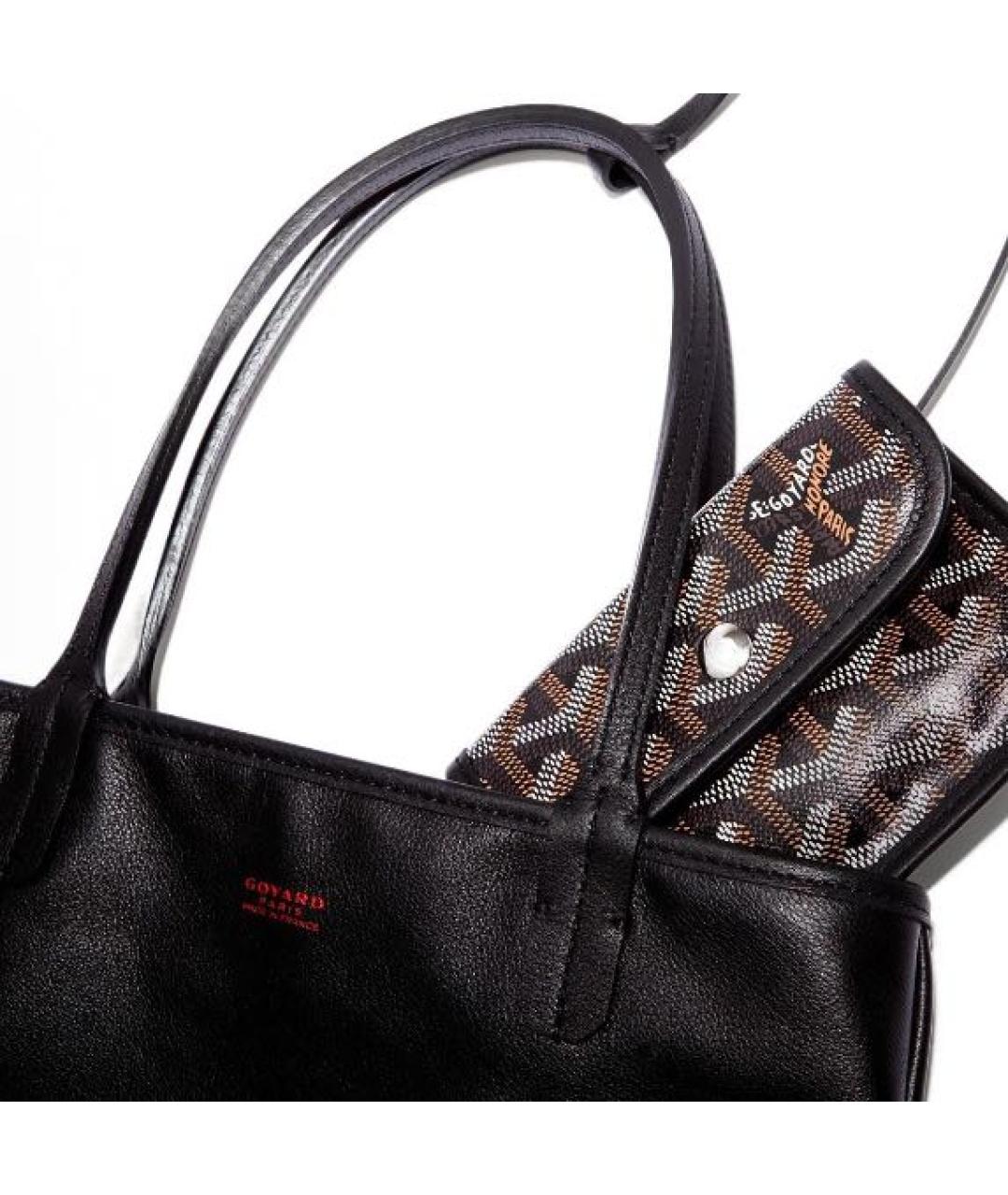 GOYARD Коричневая кожаная сумка тоут, фото 3
