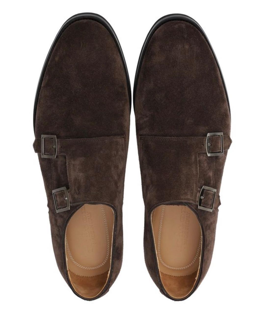 KITON Коричневые замшевые туфли, фото 3