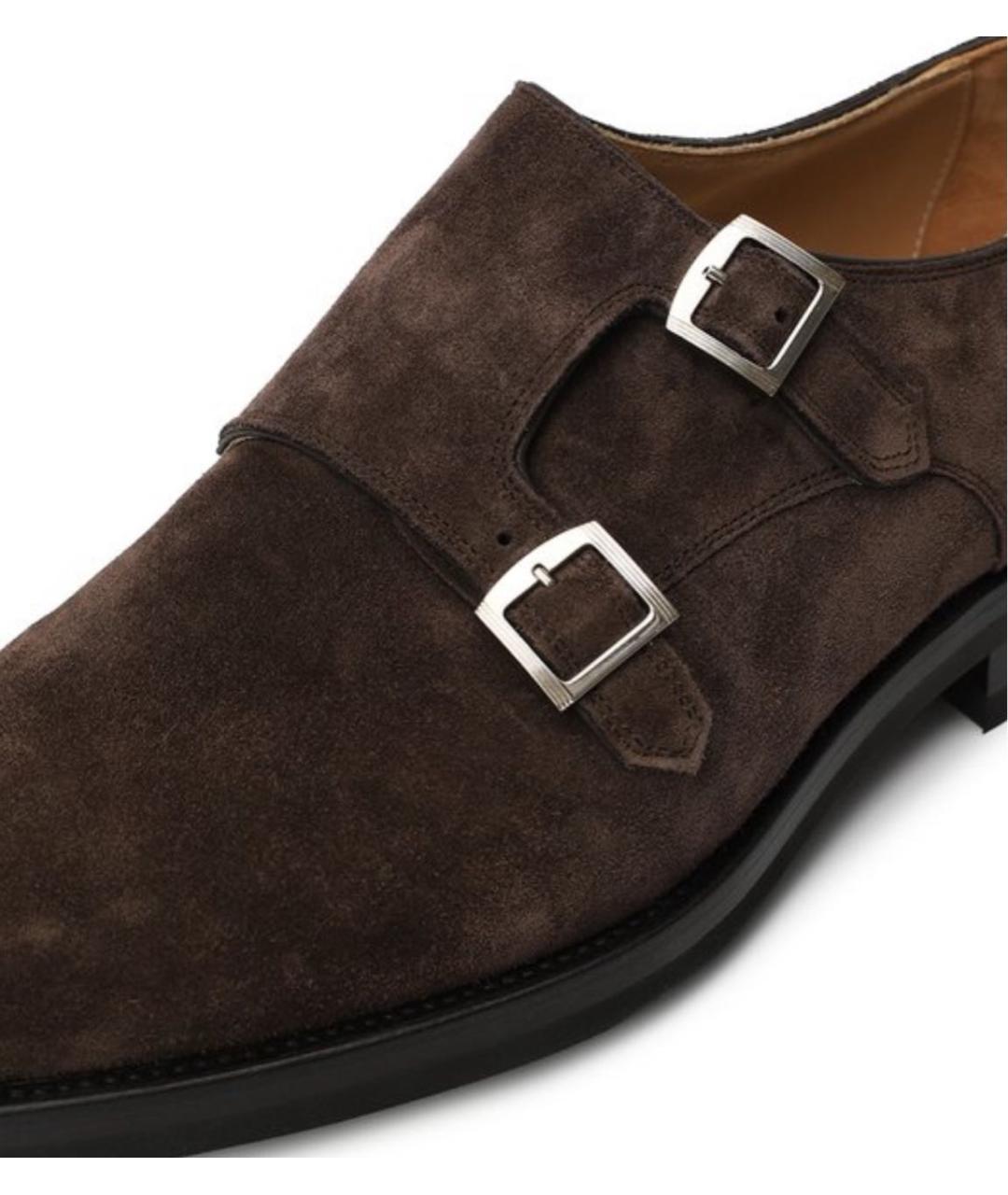 KITON Коричневые замшевые туфли, фото 6