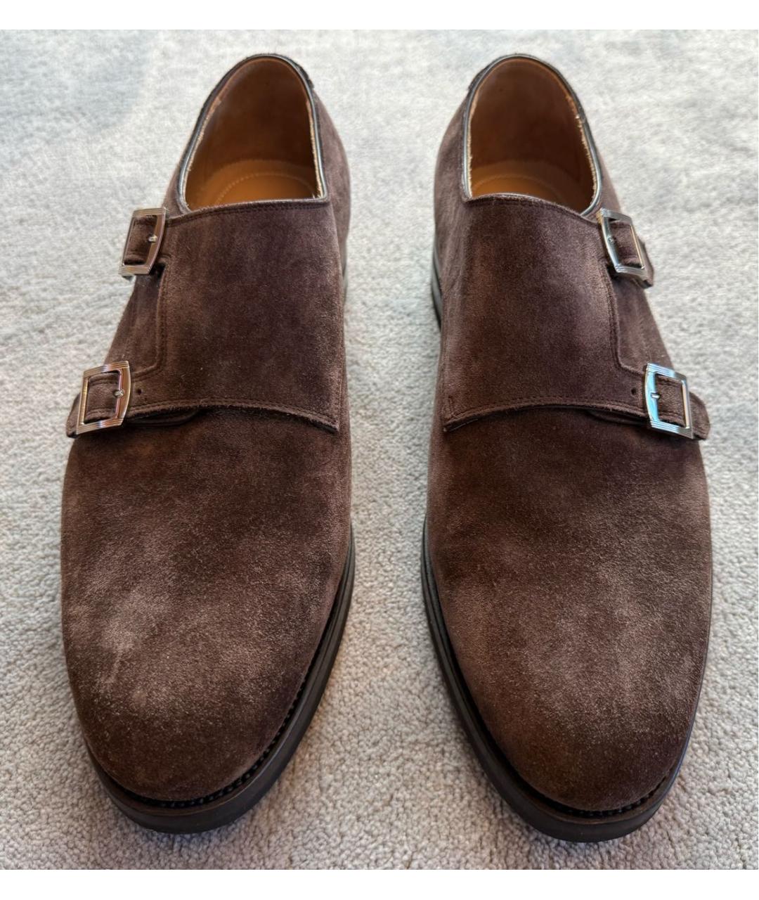 KITON Коричневые замшевые туфли, фото 2