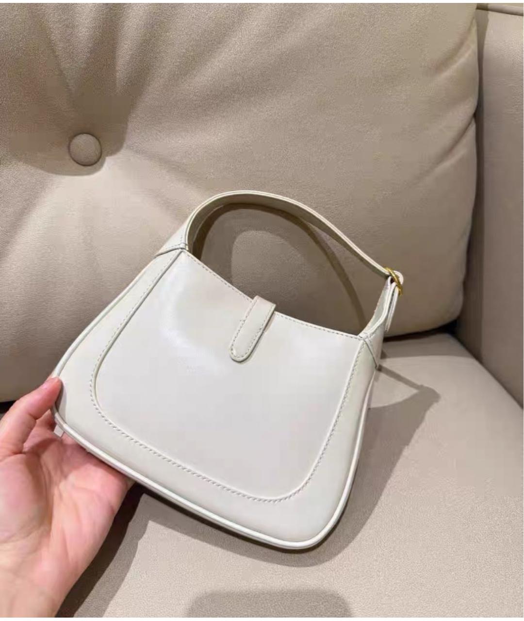 GUCCI Белая кожаная сумка через плечо, фото 3