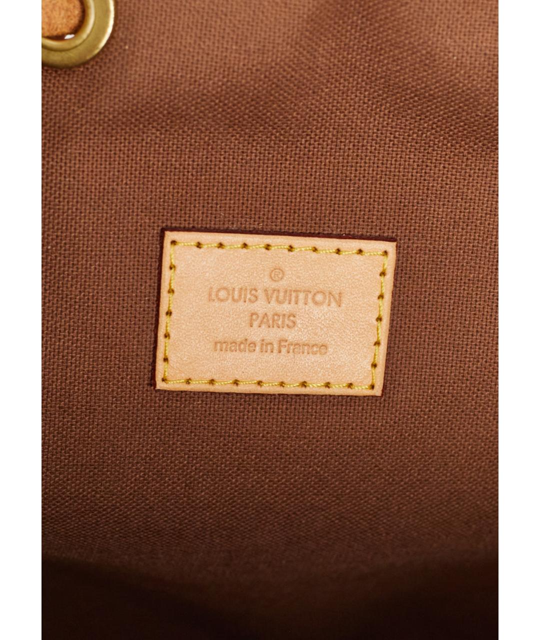 LOUIS VUITTON Коричневый кожаный рюкзак, фото 7