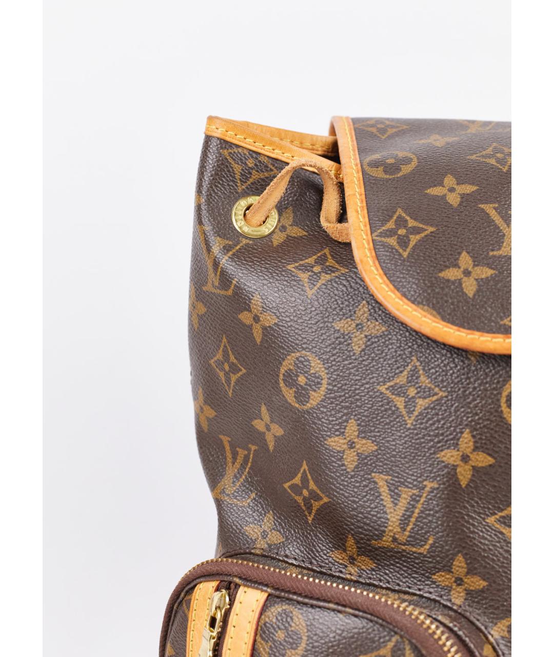 LOUIS VUITTON Коричневый кожаный рюкзак, фото 2