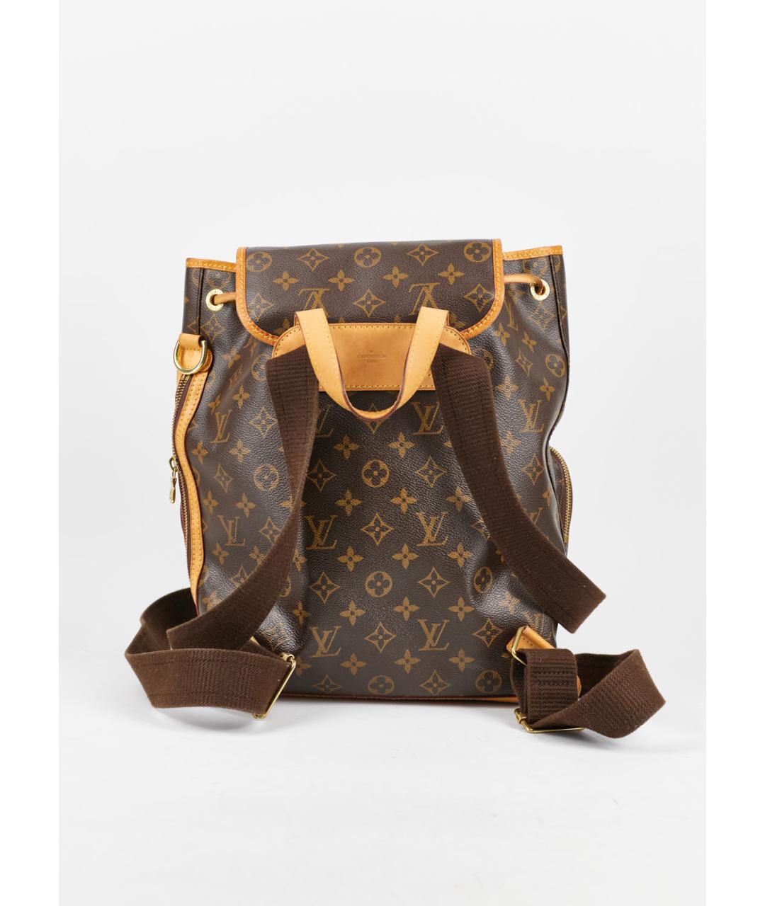 LOUIS VUITTON Коричневый кожаный рюкзак, фото 3