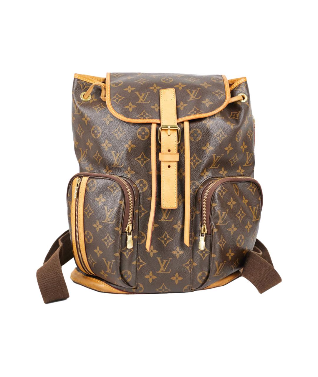 LOUIS VUITTON Коричневый кожаный рюкзак, фото 9