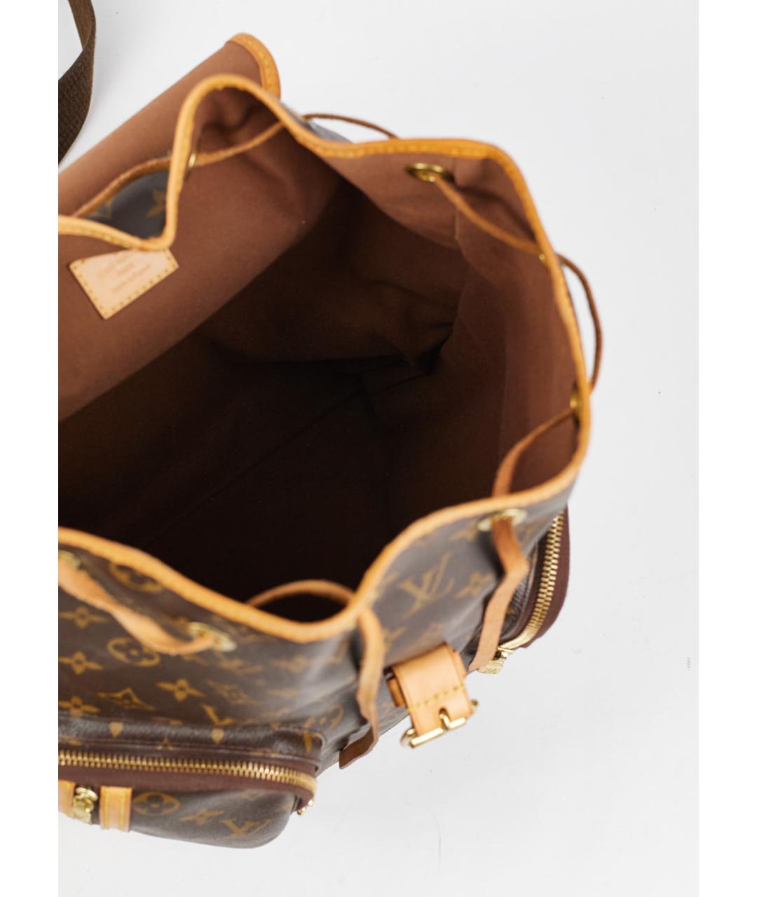 LOUIS VUITTON Коричневый кожаный рюкзак, фото 4