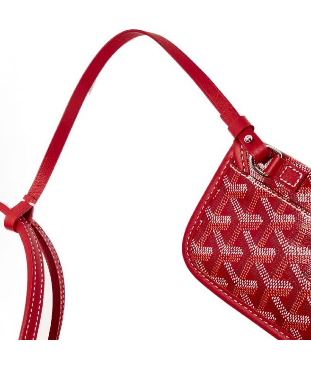 GOYARD Красная кожаная сумка тоут, фото 4