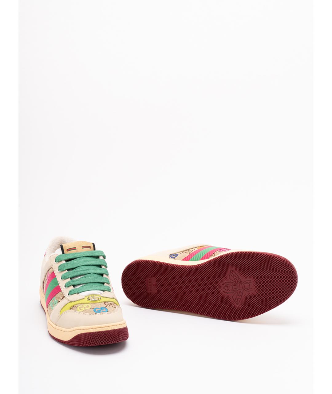 GUCCI Мульти текстильные кеды, фото 4