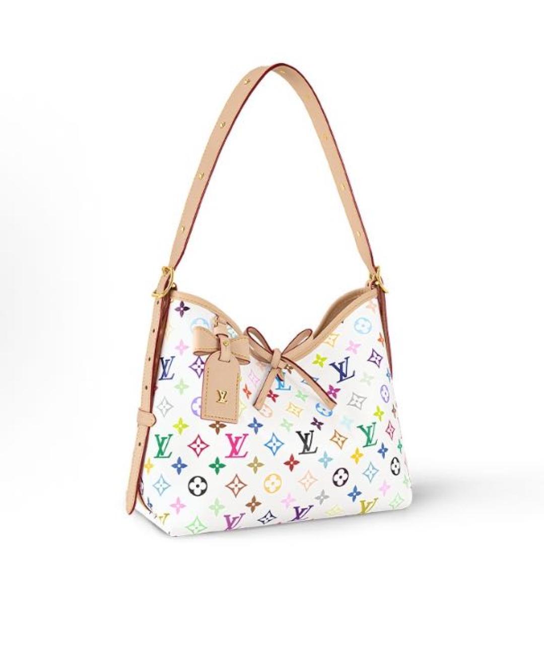LOUIS VUITTON Белая кожаная сумка через плечо, фото 2