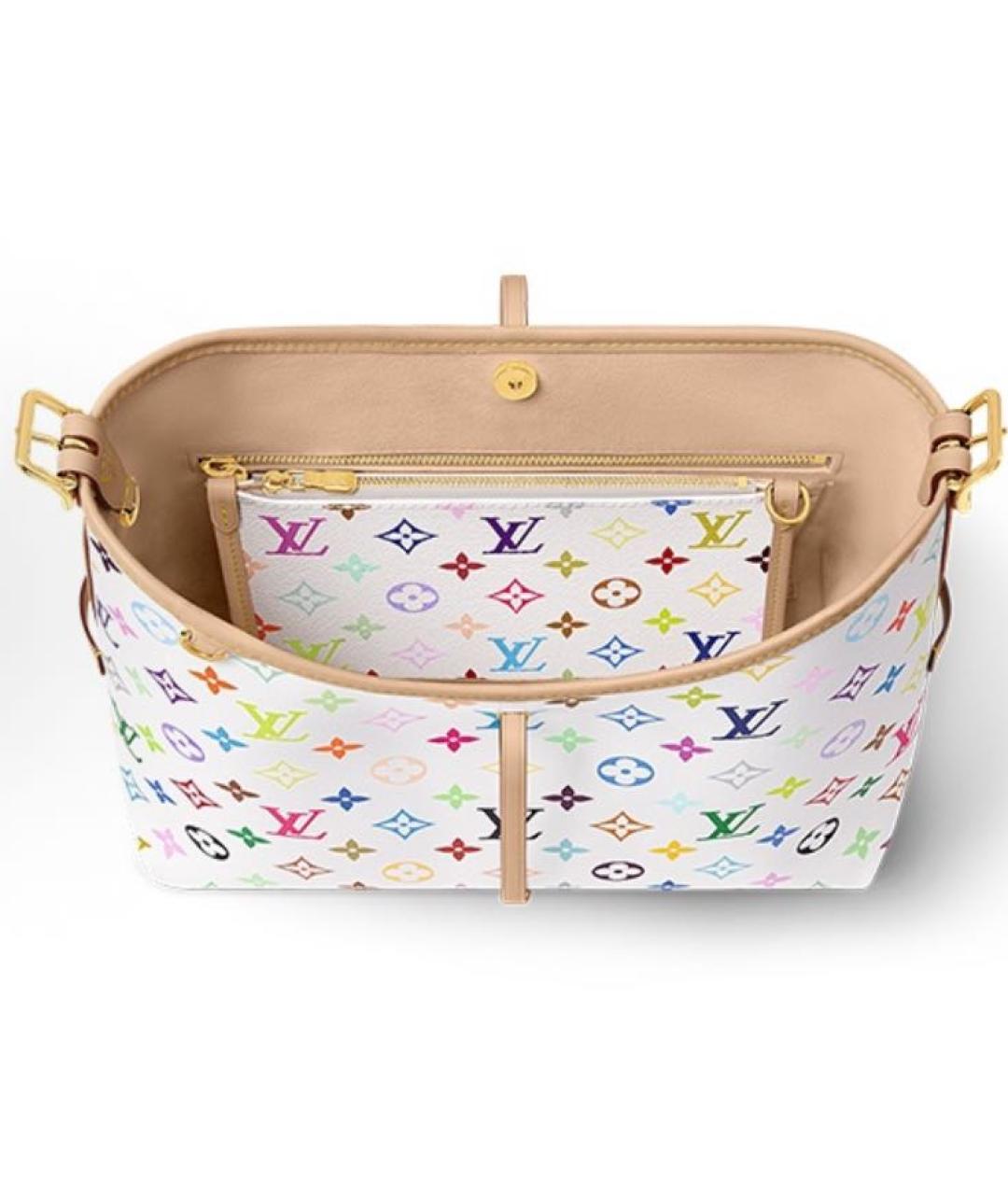 LOUIS VUITTON Белая кожаная сумка через плечо, фото 4