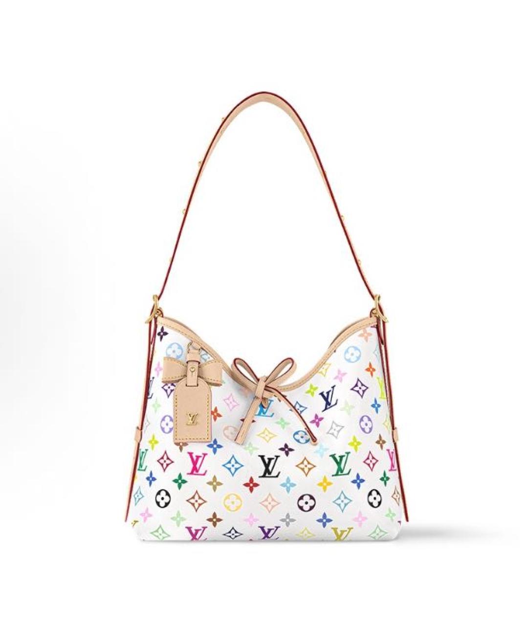 LOUIS VUITTON Белая кожаная сумка через плечо, фото 7