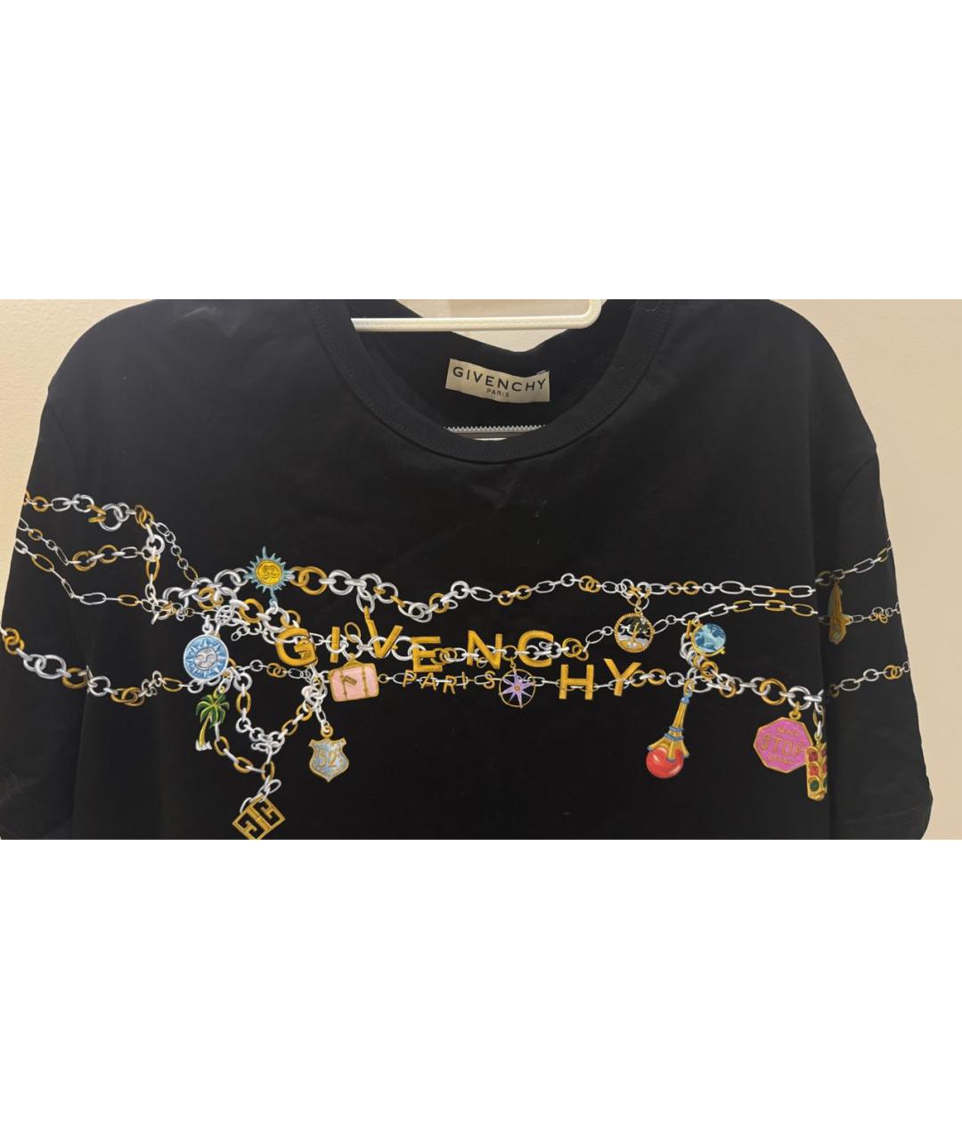 GIVENCHY Черная хлопковая футболка, фото 4