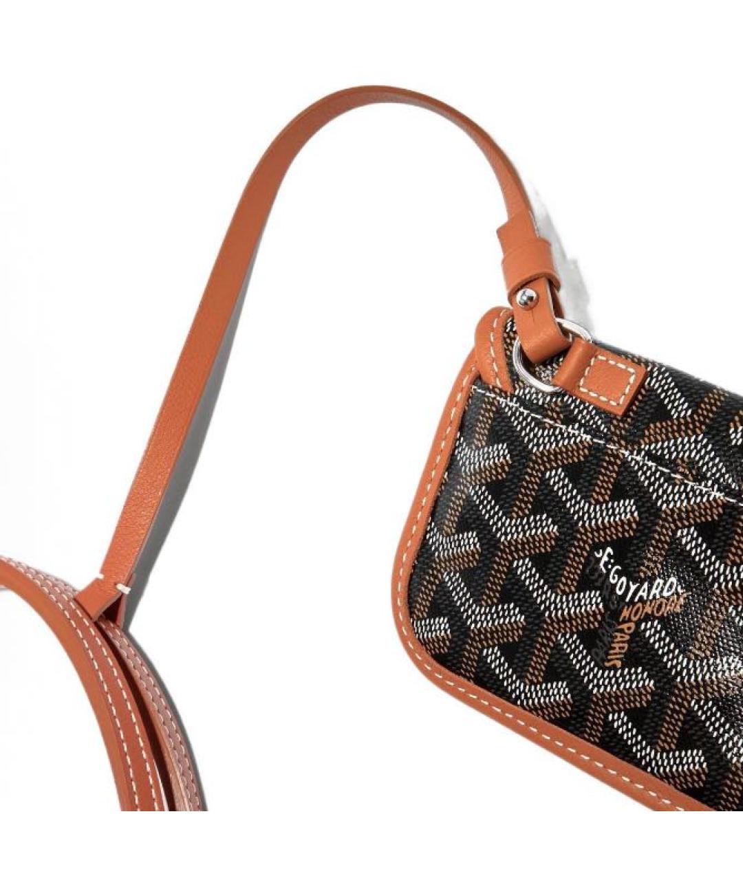 GOYARD Коричневая кожаная сумка тоут, фото 4