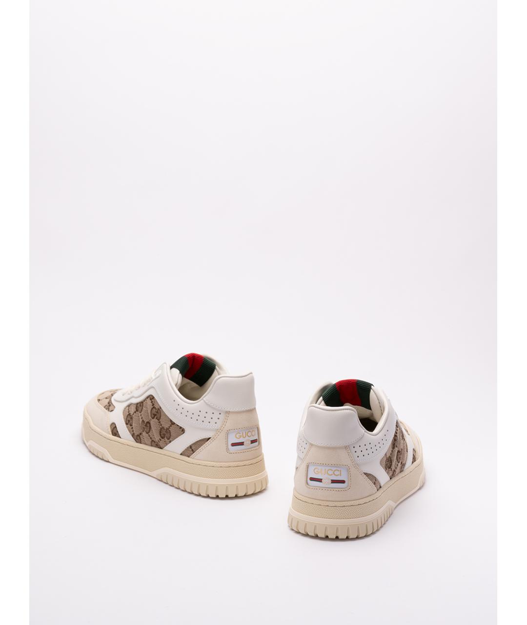 GUCCI Бежевые кожаные кеды, фото 3