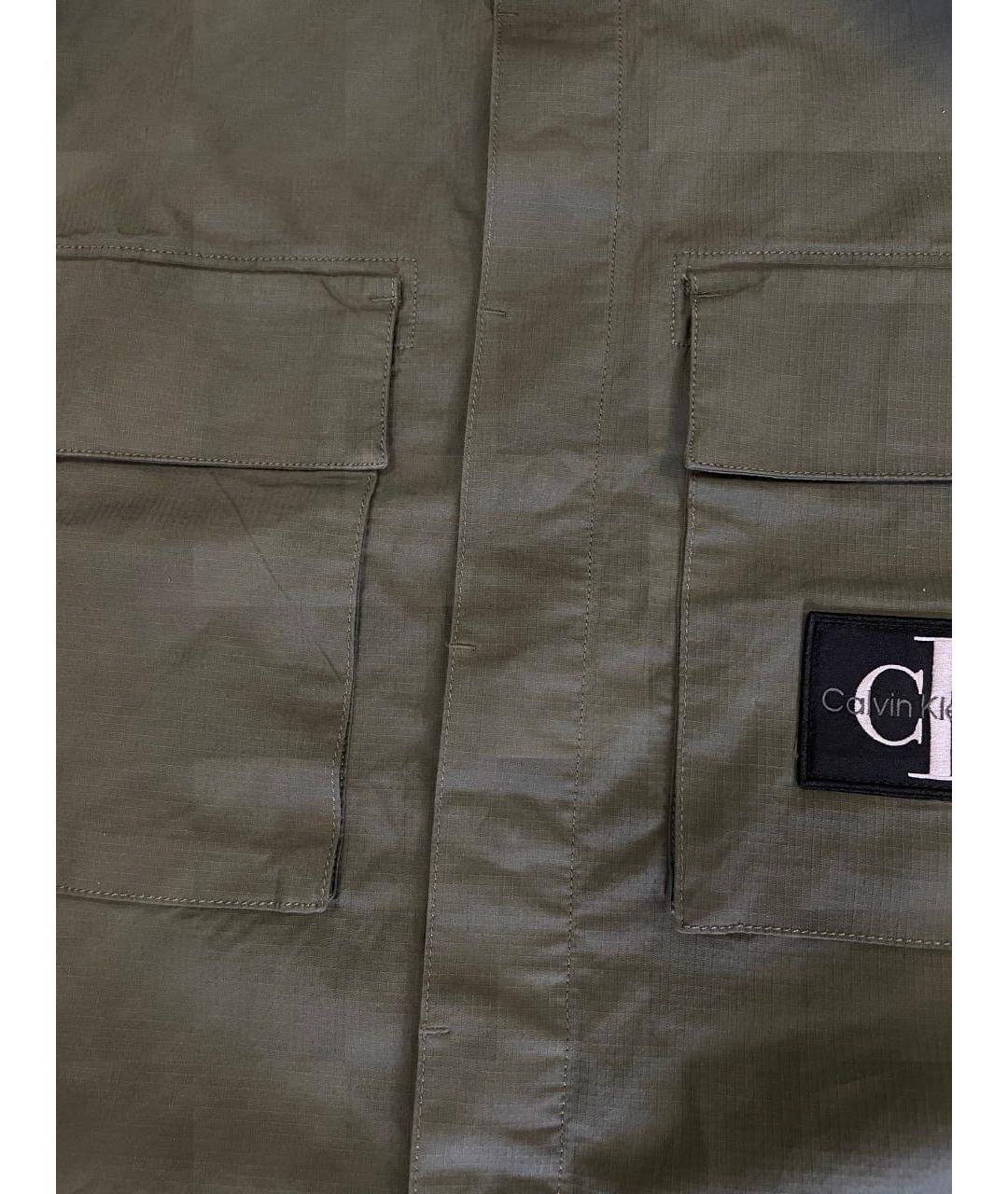 CALVIN KLEIN Хаки полиэстеровая куртка, фото 4