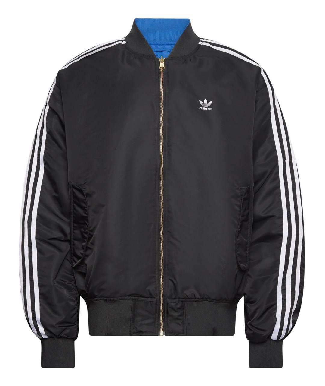 ADIDAS Черная полиэстеровая куртка, фото 1