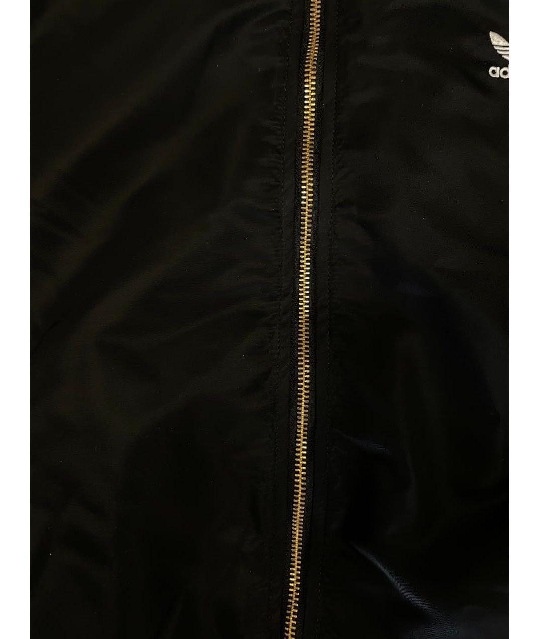 ADIDAS Черная полиэстеровая куртка, фото 4