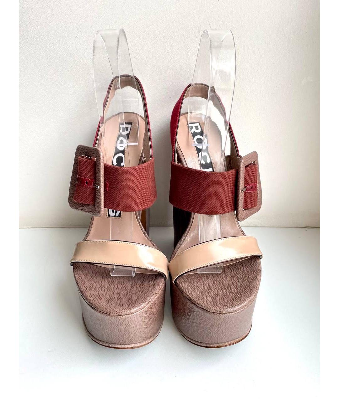 ROCHAS Мульти кожаные босоножки, фото 3