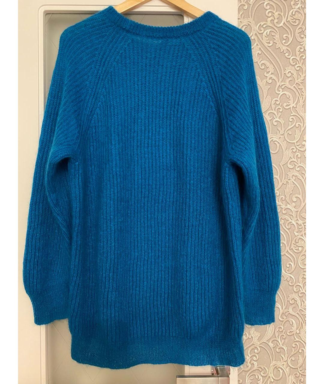 MAX MARA Бирюзовый шерстяной джемпер / свитер, фото 2