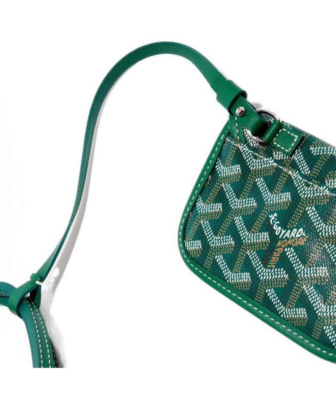GOYARD Зеленая кожаная сумка тоут, фото 4