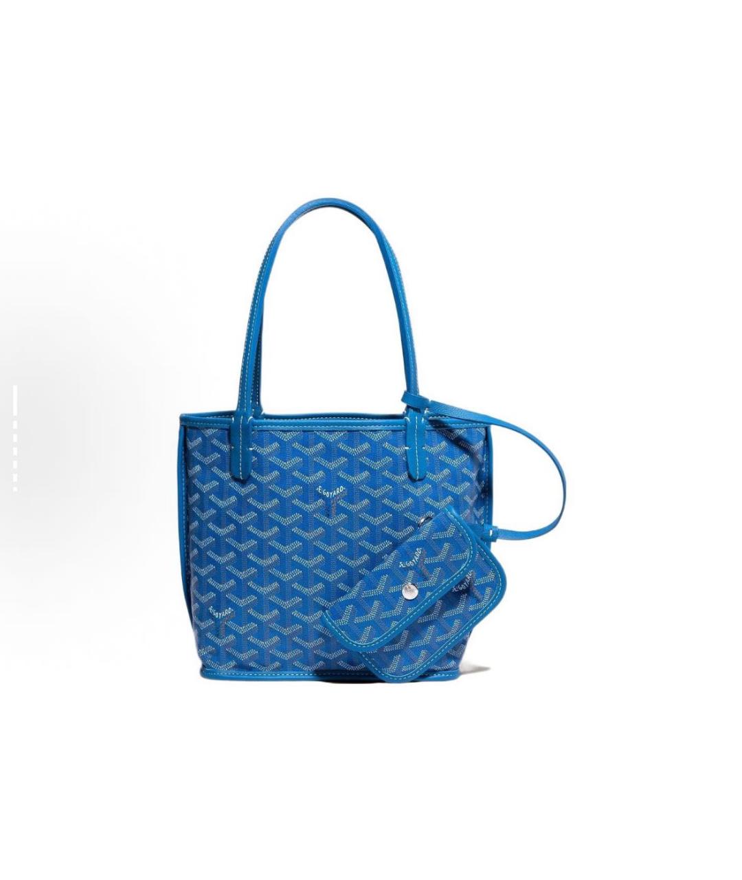 GOYARD Синяя кожаная сумка тоут, фото 2