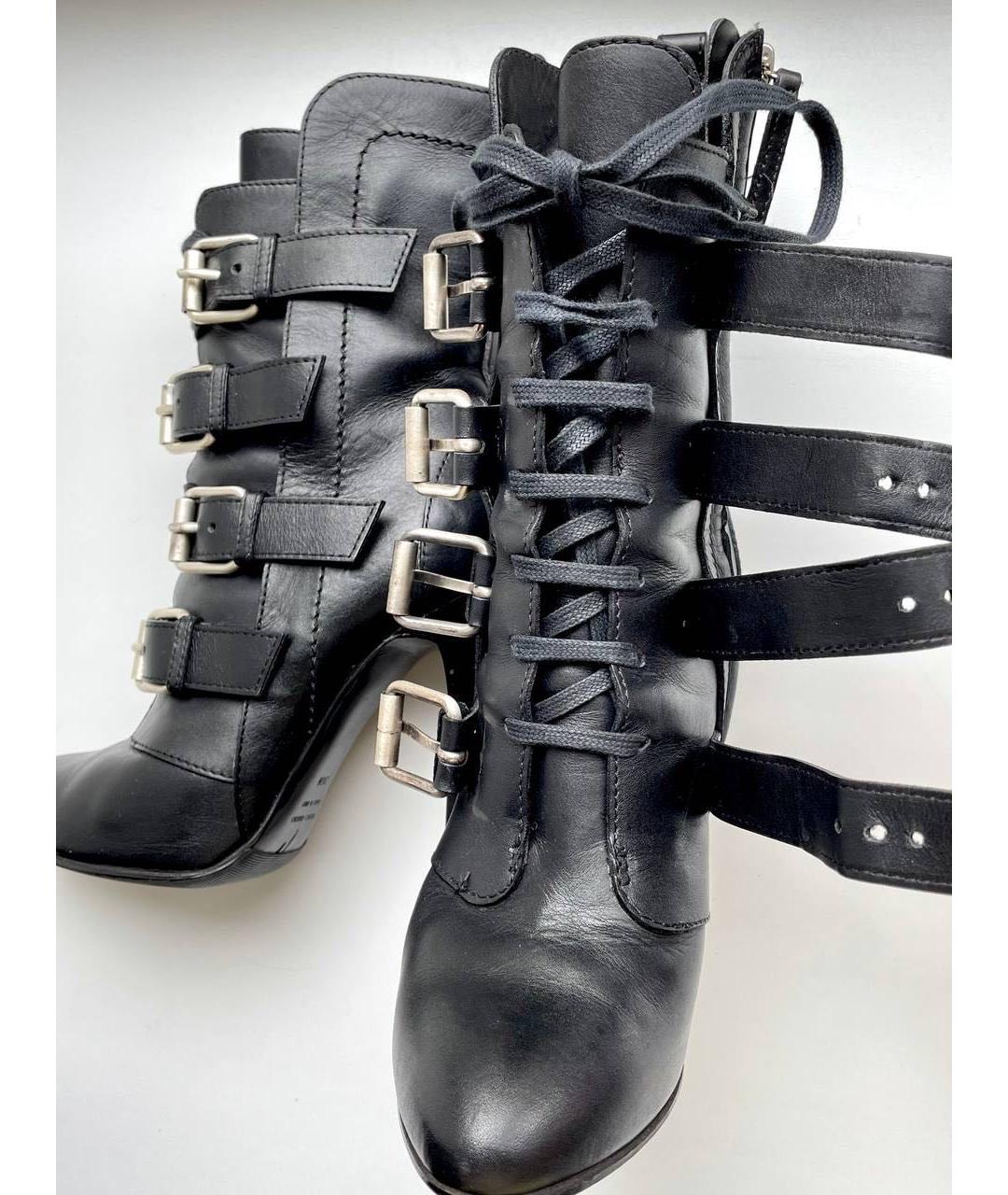 GIUSEPPE ZANOTTI DESIGN Черные кожаные полусапоги, фото 7