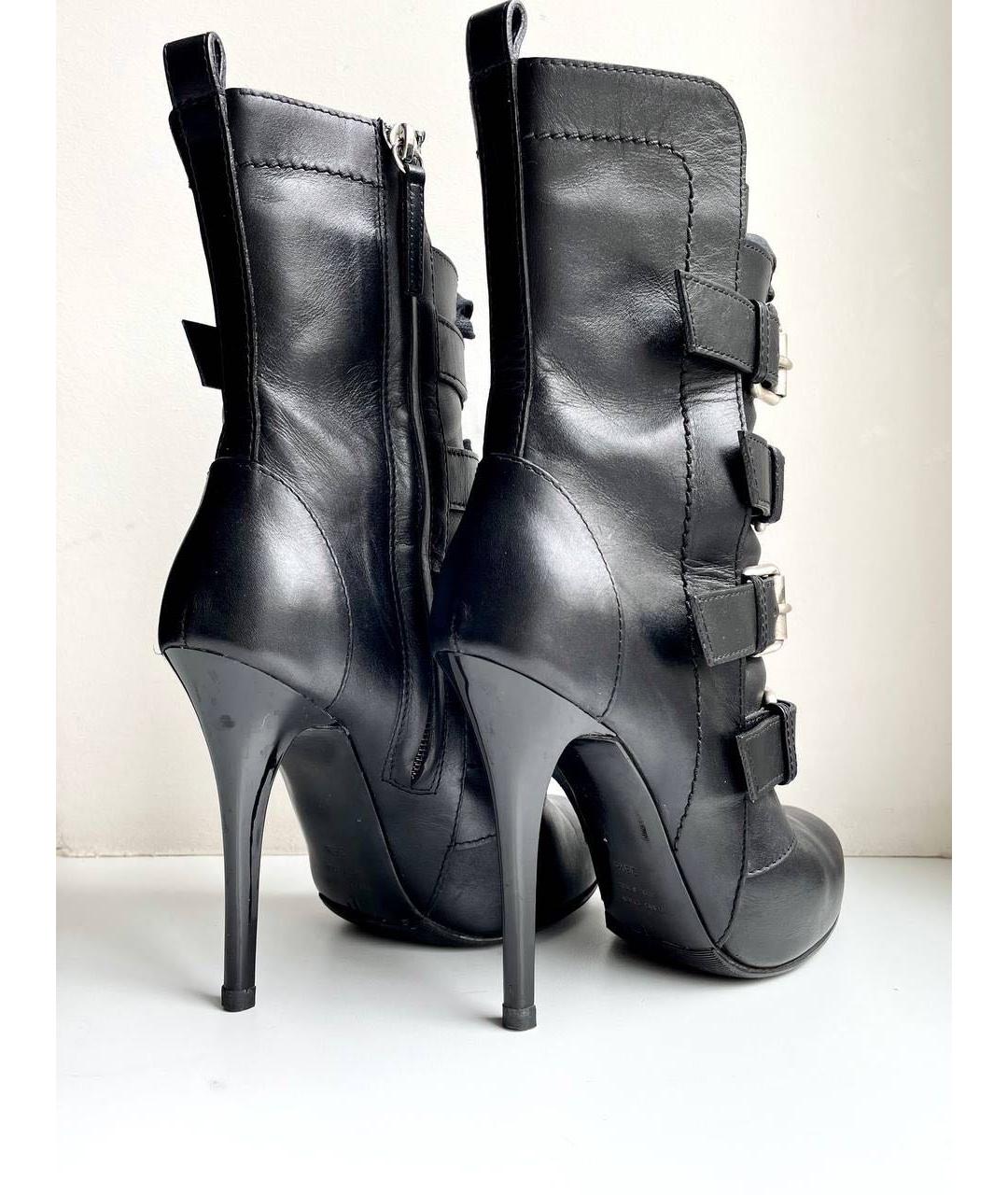 GIUSEPPE ZANOTTI DESIGN Черные кожаные полусапоги, фото 5